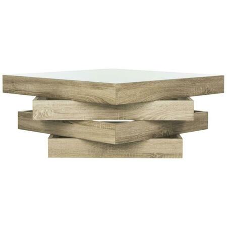 SAFAVIEH Anwen Geometric Coffee Table, Light Grey FOX4250A